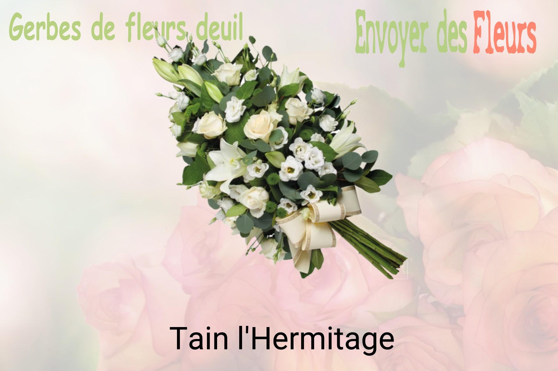 Gerbe de fleurs de deuil livrée à Tain-l'Hermitage